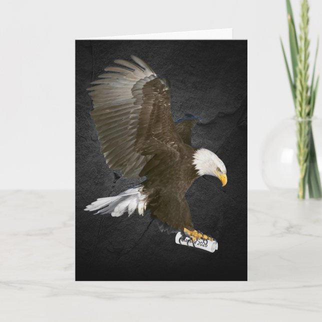 Carte Bald Eagle with 2026 Graduation Diploma  (Devant)