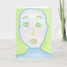 Bald Man Chalks Portrait Art Spirituel