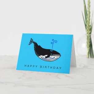 Carte BALEINE Bleue - Graphique animal en voie de dispar