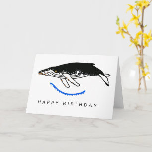 Carte BALEINE cool à bosse -Graphique animal en voie de 