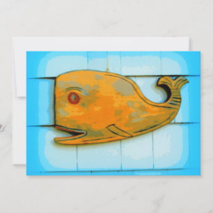 Carte baleine joyeuse souriante