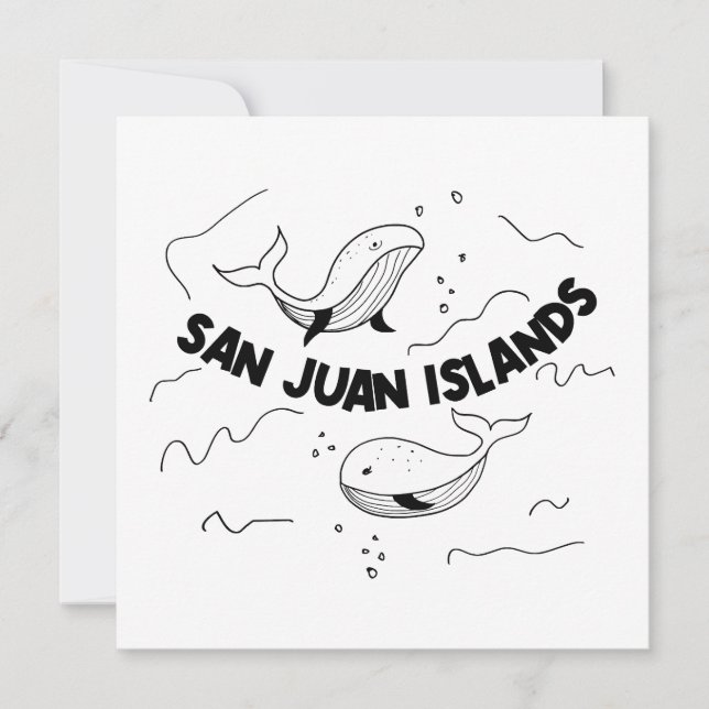 Carte Baleines des îles San Juan (Devant)