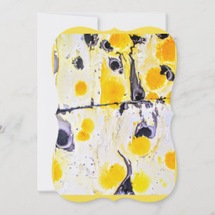 Carte Balise Cadeau Artistique Jaune et Noire