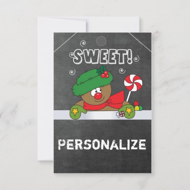 Carte Balise cadeau de pain d'épices de taille Jumbo (Devant)