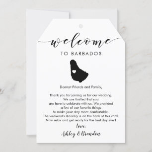 Carte Balise de bienvenue du Mariage de la Barbade, Itin