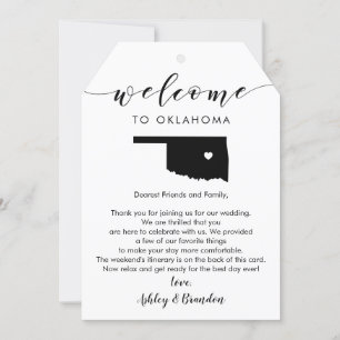 Carte Balise de bienvenue du Mariage de l'Oklahoma, lett