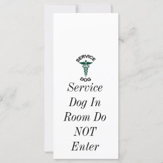 Carte Balise de chien de service
