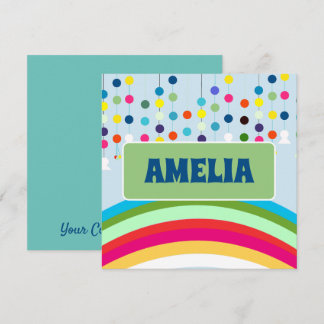 Carte Balise Nom de la célébration arc-en-ciel