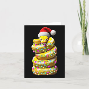 Carte Ball Python Snake Noël Casquette Noël Noël Noël