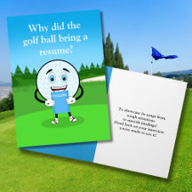 Balle de Golf Drôle Bonne Chance Pour l'Emploi