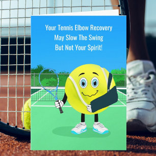 Carte Balle de tennis de dessin animé Tennis Elbow Bon r