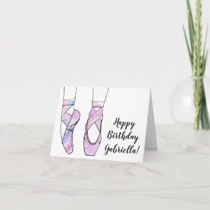 Carte Ballerina Ballet fête d'anniversaire