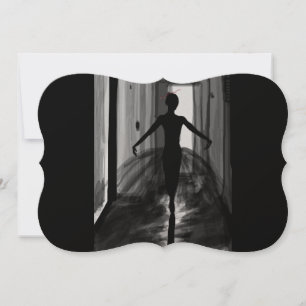 Carte Ballerina Matte 5" x 7", enveloppes blanches stand