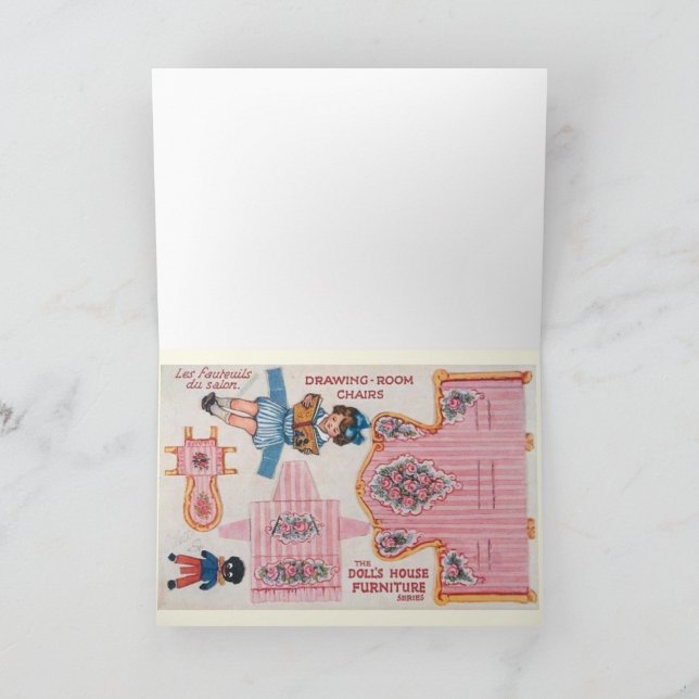 Carte Ballerina papier vintage (Intérieur)