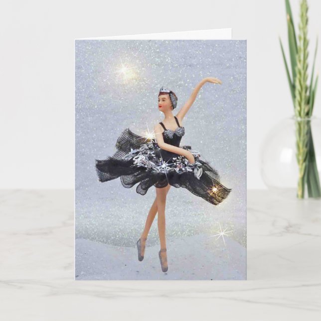 Carte Ballerine à l'ornement noir (Devant)