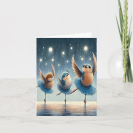 Carte Ballet bleu oiseaux