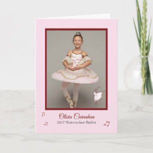 Carte Ballet Performance personnalisable Photo Event & N