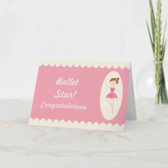Carte Ballet Star Congratulations (Devant)