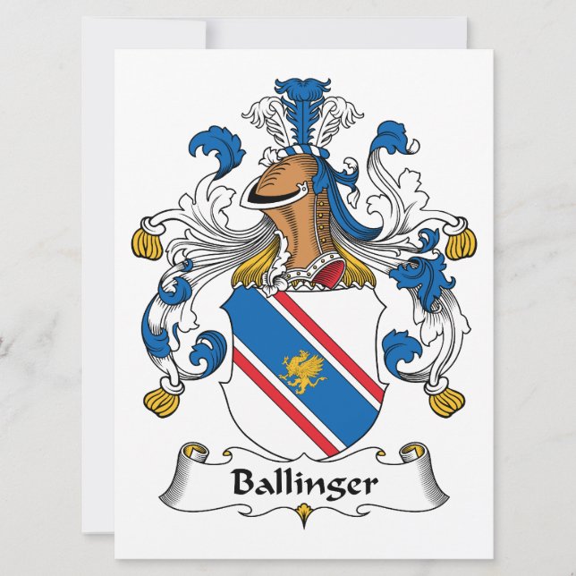 Carte Ballinger Family Crest (Devant)