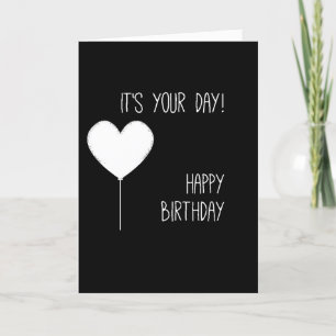 CARTE BALLON DU COEUR POUR "VOUS" À VOTRE ANNIVERSAIRE