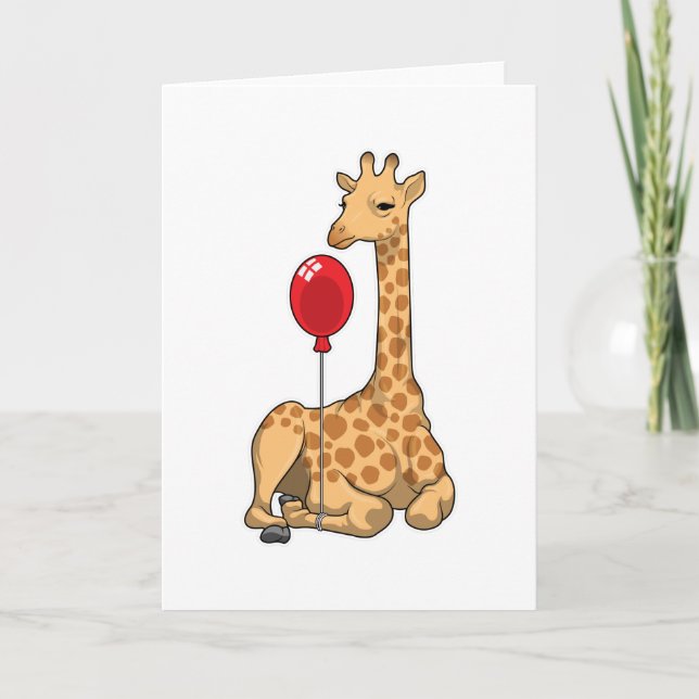 Carte Ballon girafe (Devant)