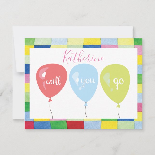 Carte Ballon Promposal Prom Dance (Devant)