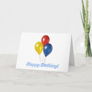 Carte ballons d'anniversaire