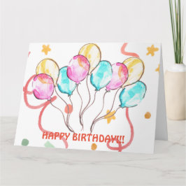 CARTE BALLONS D'ANNIVERSAIRE