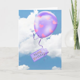 Carte Ballons d'anniversaire flottants