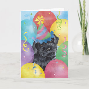 Carte Ballons d'anniversaire Kerry Blue Terrier