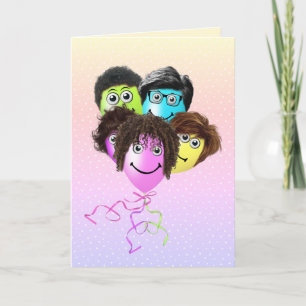 Carte Ballons de gens amusants du groupe