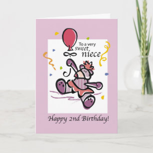 Carte Ballons de Niece 2 et Birthday