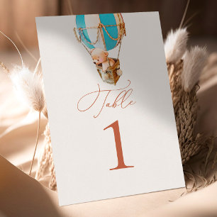 Carte Ballons d'ours Numéro de tableau