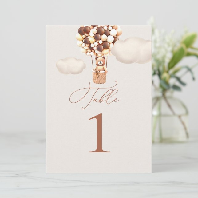 Carte Ballons d'ours Numéro de tableau (Debout devant)