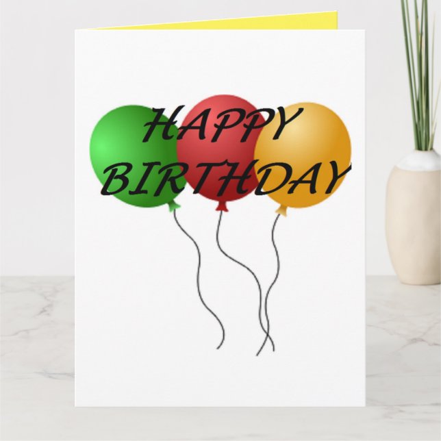 CARTE BALLONS "HEUREUX ANNIVERSAIRE" (Devant)