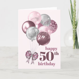 Carte Ballons photos du 50e anniversaire 