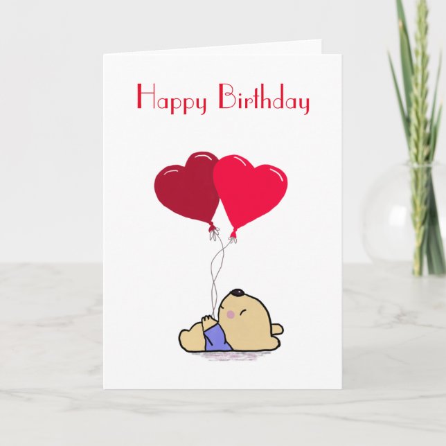 Carte Ballons rouges Anniversaire (Devant)
