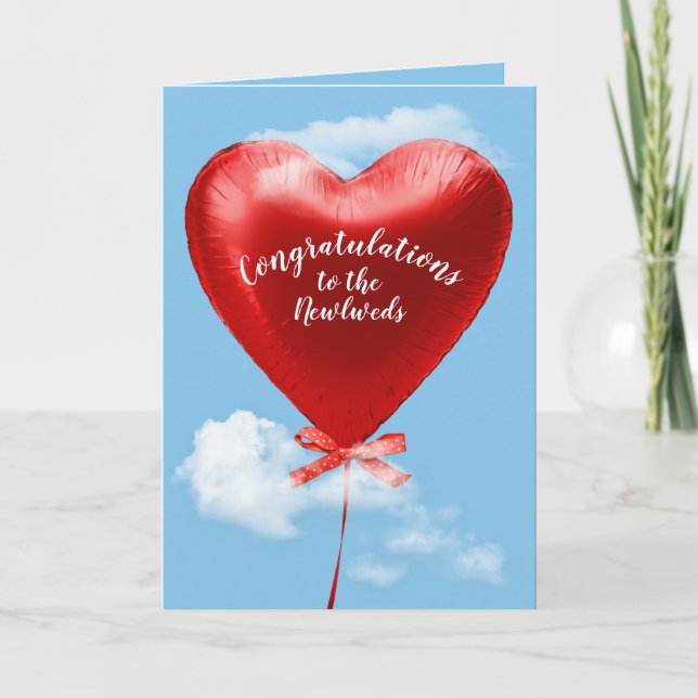 Carte Balloon Mariage de Red Heart (Devant)