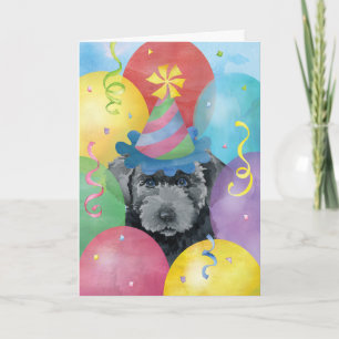 Carte Balloons d'anniversaire Bouvier des Flandres