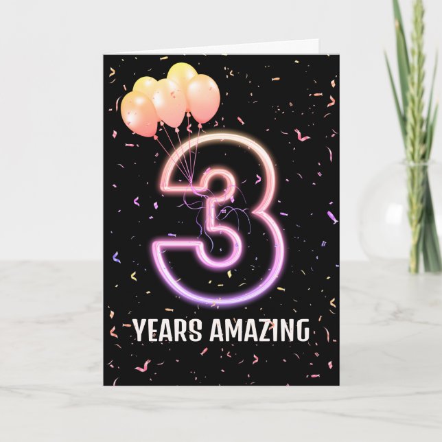 Carte Balloons et Confetti d'anniversaire (Devant)