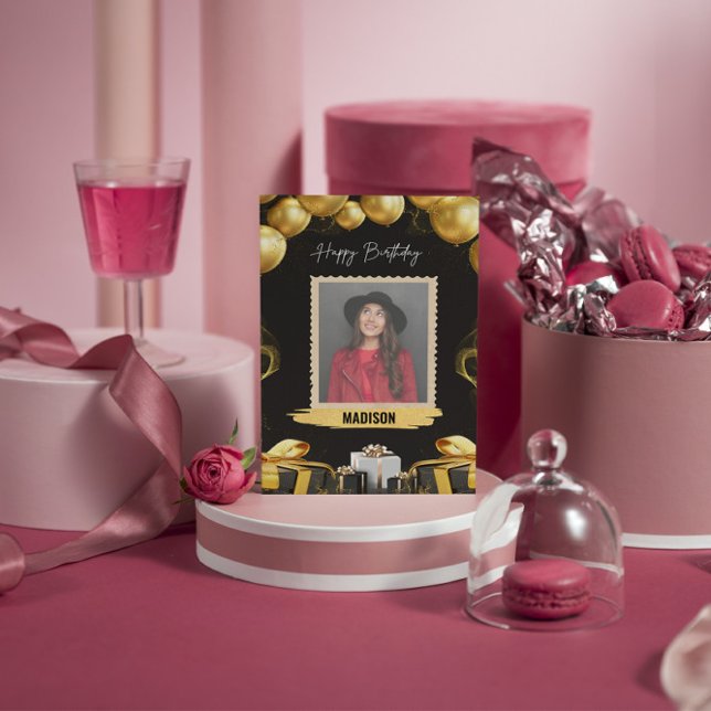 Carte Balloons et présentateurs Gold & Black (Créateur téléchargé)