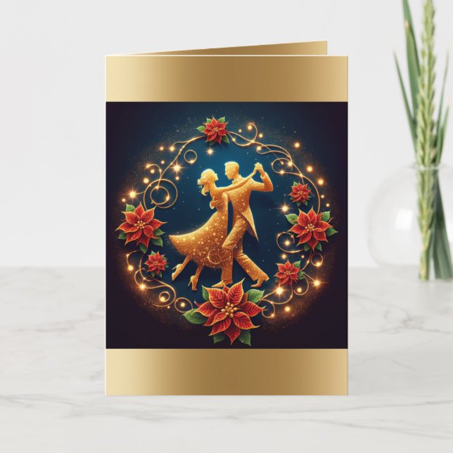 Carte Ballroom Dance Couple Christmas (Devant)