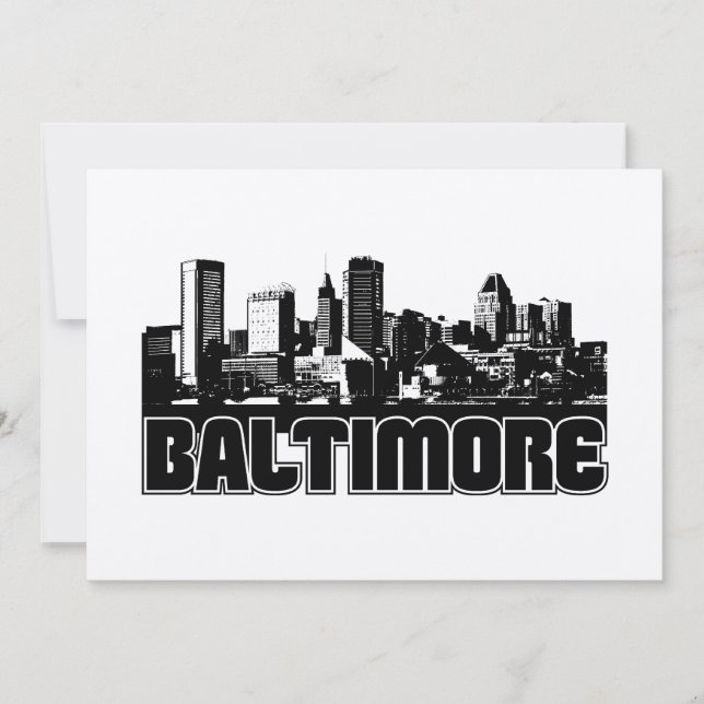 Carte Baltimore Skyline (Devant)