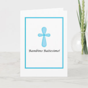 Carte Bambino Battesimo - baptême de bébé en italien