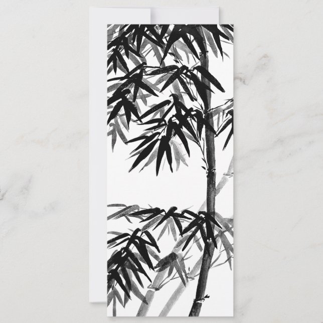 Carte Bambou - vert olive - bw (Devant)