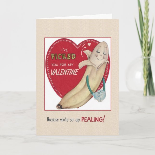 Carte Banana Valentine vintage (Devant)