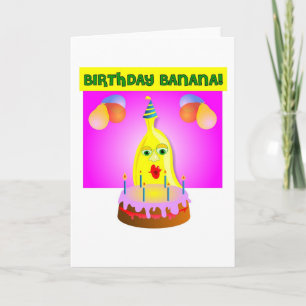 Carte Banane d'anniversaire