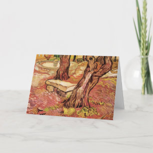 Carte Banc de pierre de Van Gogh dans le jardin, hôpital