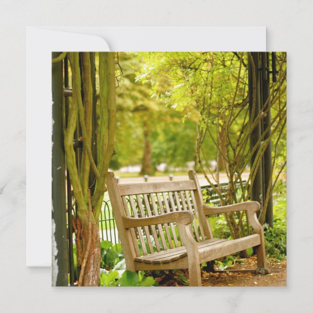 Carte Banc du parc d'automne (Devant)