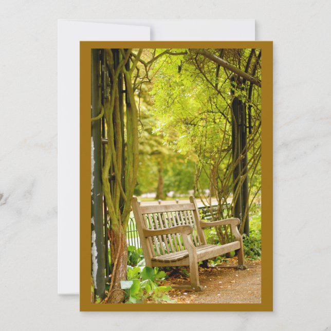 Carte Banc du parc d'automne (Devant)